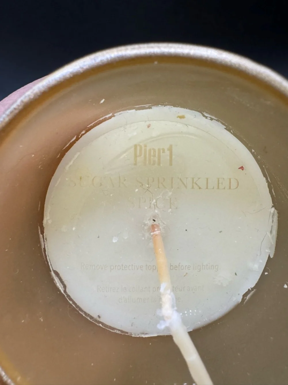 VTG Pier 1 Sugar Sprinkled Spice Tall Votive Candle Yellow NWT